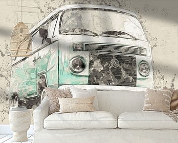 Volkswagen Combi by Lembayung senja studio [Vintage Poster]