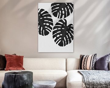 Monstera Leaf Black & ; White III sur Orara Studio