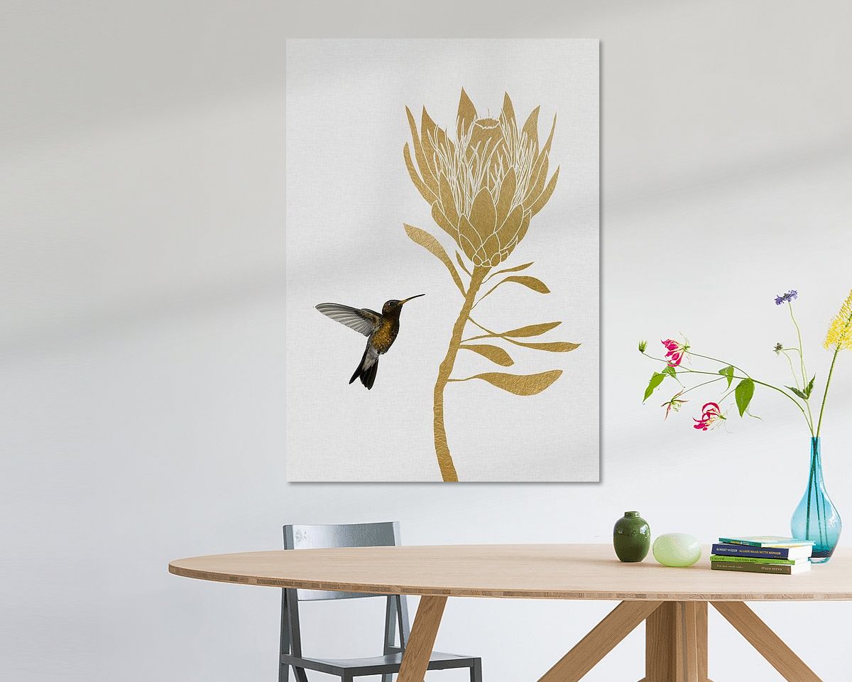 Voorbeeld van het werk in een kamer