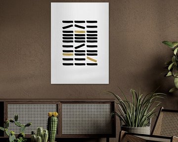 Schwarz & Gold Abstrakt von Orara Studio
