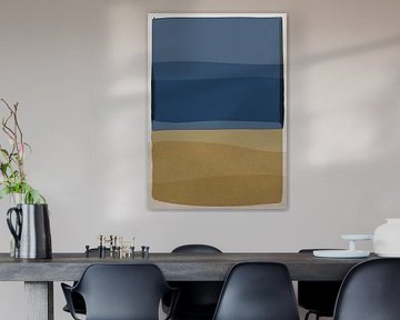 Modern Blauw en Bruin van Orara Studio