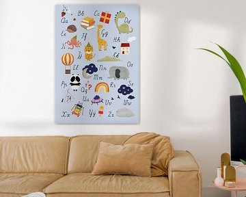 Alfabetposter kinderkamer van Studio Poek
