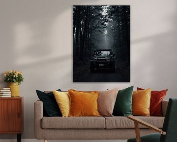 Hummer H3 in a Misty Forest