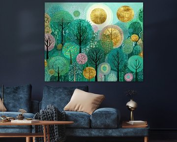 Gouden Bomen | Vibrant Greenery and Gold
