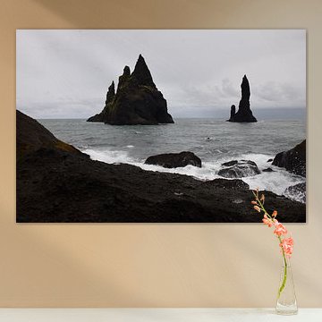 Island Vik schwarzer Strand