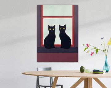 Lustige schwarze Katze von Rizal Azhari
