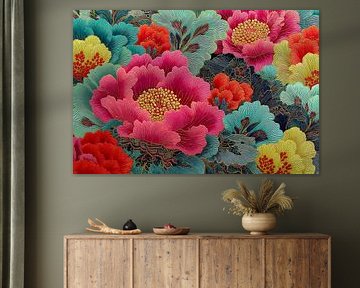japanische farbenfrohe Kunst