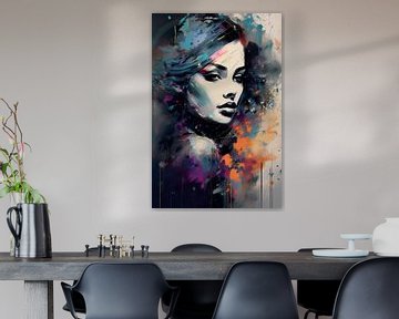 Schouderaanzicht in acryl van Tilo Grellmann