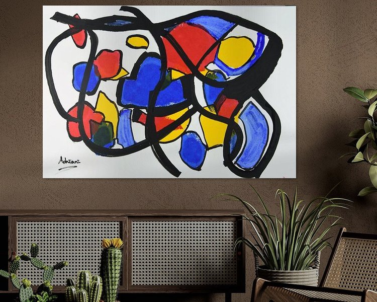 Voorbeeld van het werk in een kamer