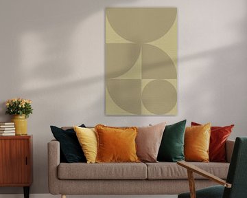 Abstracte geometrische vormen in neutrale kleuren. Tabak en zand. van Abstract Minimalist Art