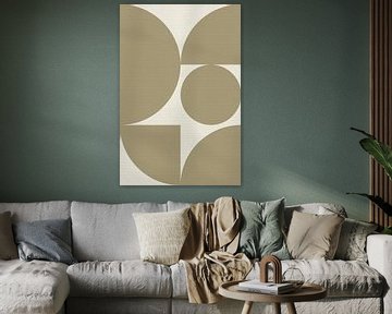 Abstracte geometrische vormen in neutrale kleuren van Abstract Minimalist Art