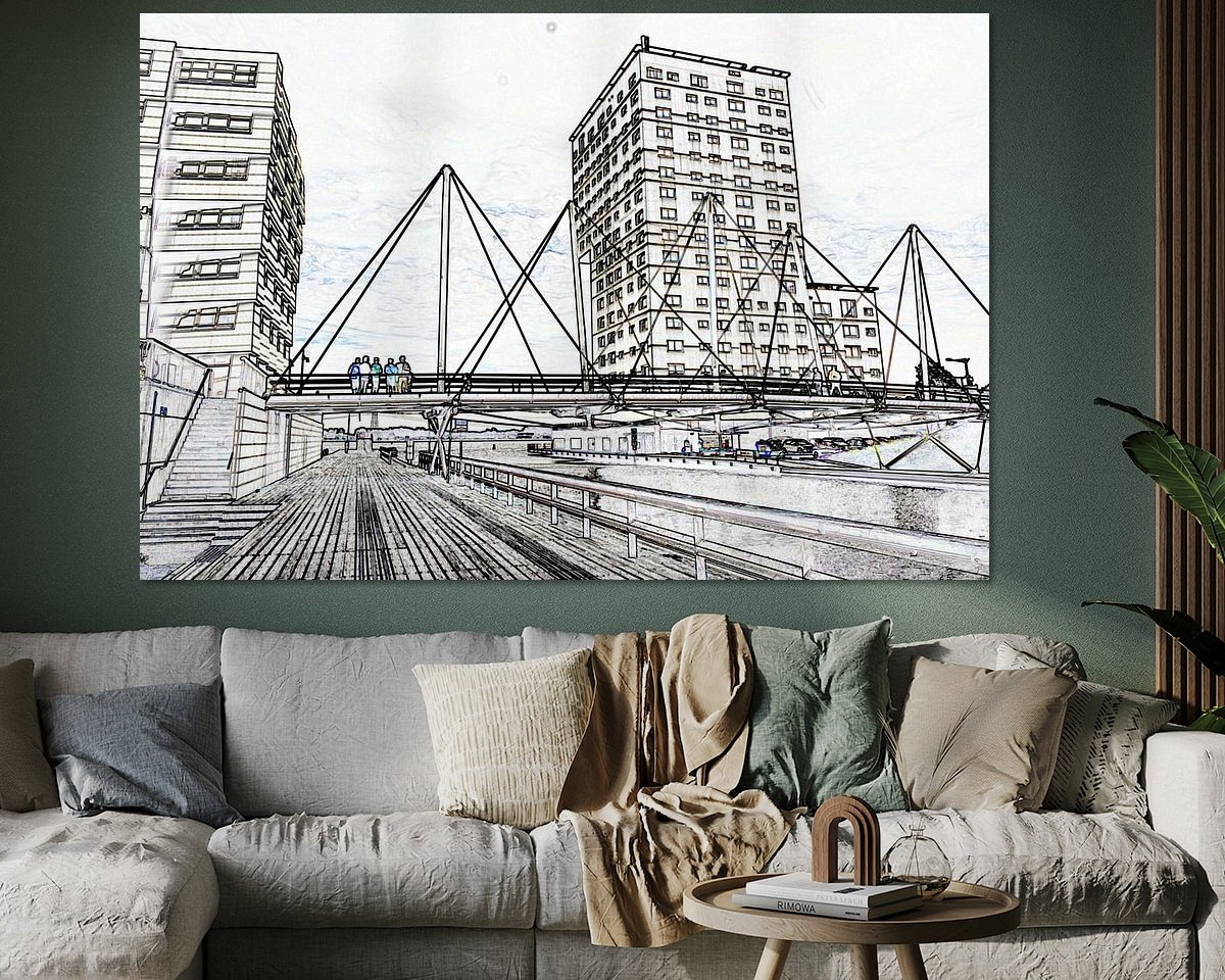 Voorbeeld van het werk in een kamer