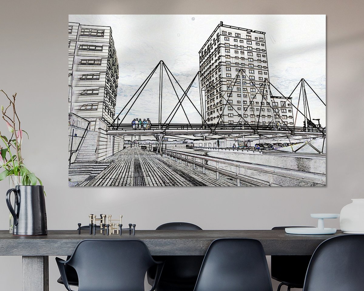 Voorbeeld van het werk in een kamer
