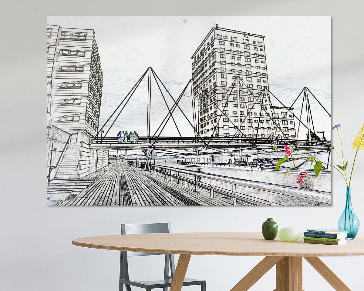 Voorbeeld van het werk in een kamer