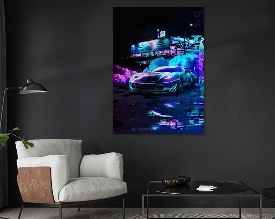 Voorbeeld van het werk in een kamer