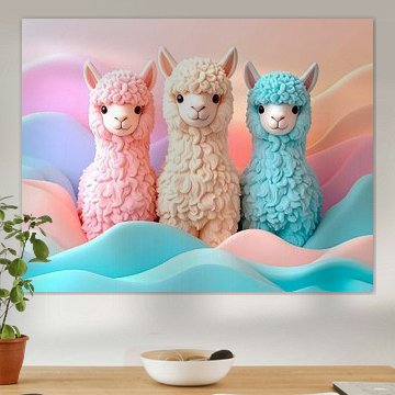 Drei glückliche Alpakas...