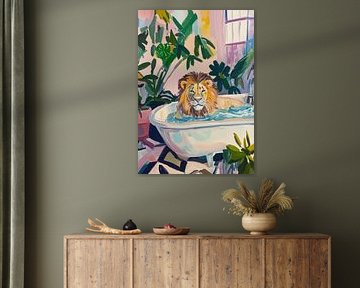 Lion in Wanne by Niklas Maximilian