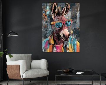 Ezel met Zonnebril | Ezel Zonnebril van OMG Art