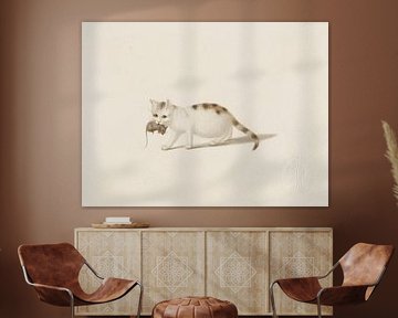 Gottfried Mind - Junge Katze mit Beute (um 1800)