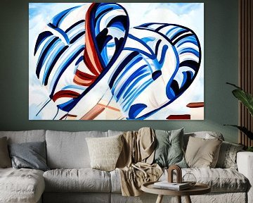 Abstracte vliegers en kleuren van Imperial Art House