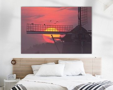 Mühle bei Sonnenaufgang. von Hans Buls Photography