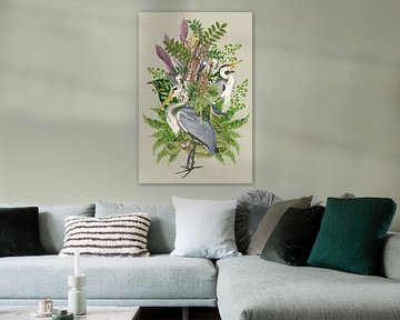 Blauwe Reiger in het Groen