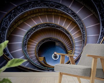 Spiral Splendor: Vatican's Ornate Stairs by Alexander Mol