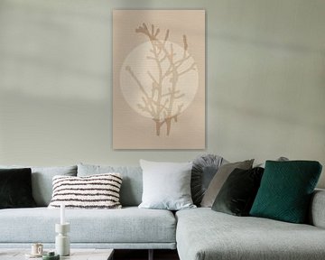 Japandi. Zen-inspired botanical art in beige. by Dina Dankers