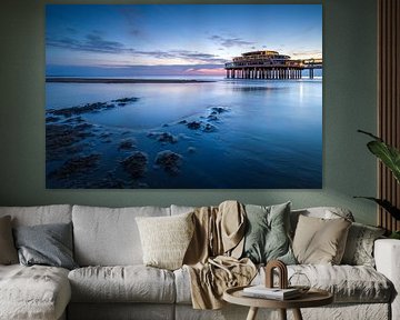 Soirée d'été sur la jetée - Scheveningen au coucher du soleil sur Silvia Thiel