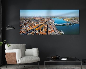 Aerial panorama of the historic city of Kampen on the river IJssel in the Netherlands by Eye on You