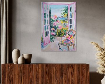 Zonnige dag bij het raam - Matisse stijl van Niklas Maximilian