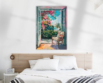 Deur naar de zee in de stijl van Matisse van Niklas Maximilian