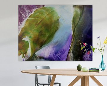 Abstraction in green and purple by Anita Snik-Broeken