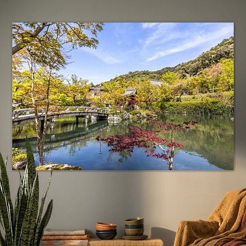 KYOTO Eikando Hojo Pond with Bridge