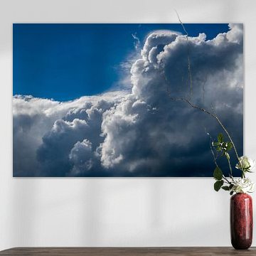 Pile clouds and blue sky