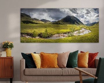 Etive met Beinn Ceitlein (832 m), Glen Etive van Christian Müringer
