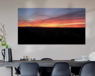 Coucher de soleil avec fréquence