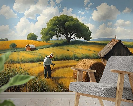 Voorbeeld van het werk in een kamer
