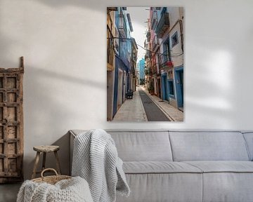 Straatje in Villajoyosa, Spanje