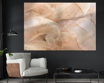 Beige netstof met lichtreflecties van Mixed media vector arts