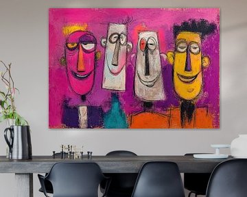 Vrolijke gezichten | Colorful Crew van ARTEO Schilderijen