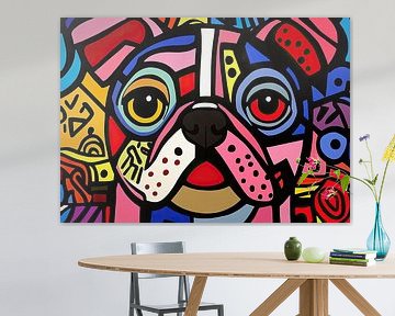 Kleurrijke Hond | Vrolijke Hond van ARTEO Schilderijen