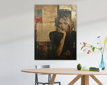 Reflecterende Vrouw | Contemplatieve Dame Abstract