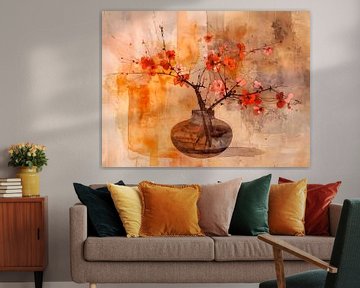 Modern en sfeervol stilleven met Herfstbloesem van Studio Pieternel