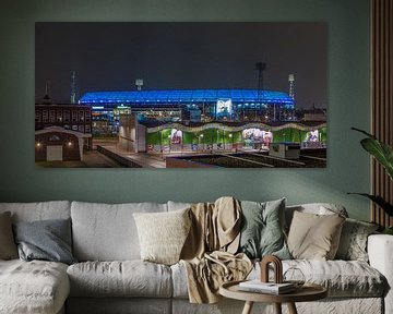 Feyenoord Rotterdam stadion De Kuip at Night - 20 van Tux Photography