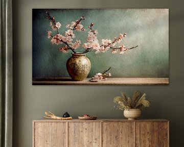 Japandi stilleven met amandelbloesem van Studio Pieternel