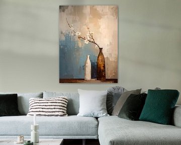 Minimalist still life with blossom by Studio Pieternel
