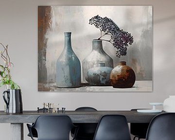 Rustic still life with elderberry branch by Studio Pieternel