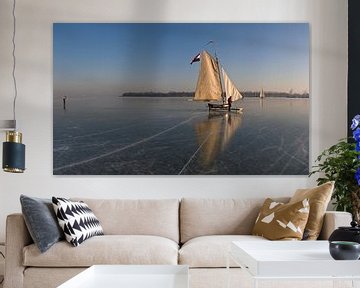 IJszeilen, Monnickendam, , Noord-Holland, Nederland van Rene van der Meer