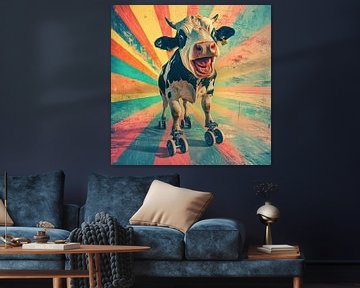 Gekke koe op skeelers van TheXclusive Art
